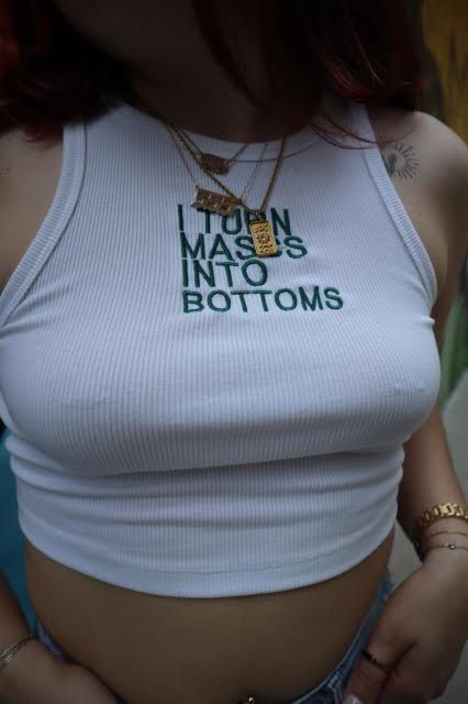 Embroidered I Turn Mascs Into Bottoms Tanktop
