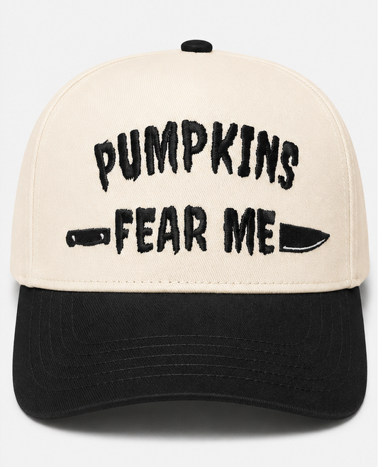 Embroidered Pumpkins Fear Me Unisex, Halloween, 5-Panel, One Size Fits Most, Snapback Cap