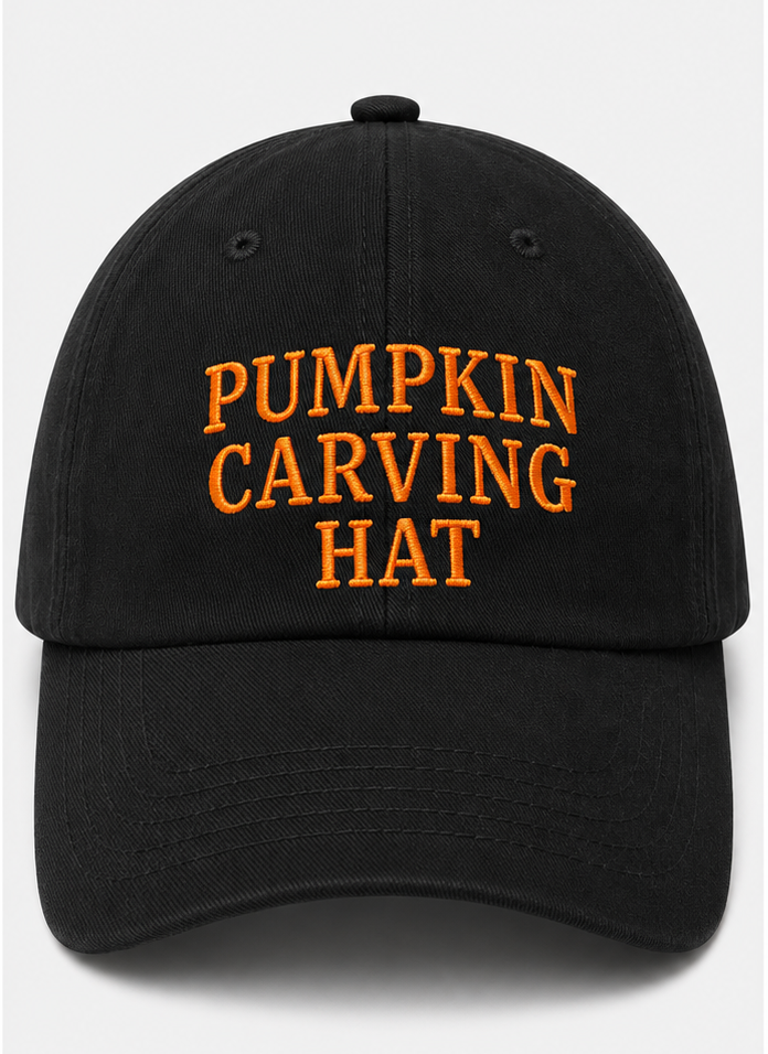 Embroidered Pumpkin Carving Hat, Unisex, Adult