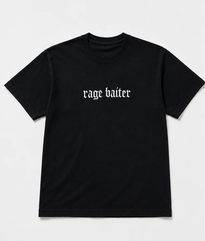 Embroidered 'Rage Baiter' T-Shirt, Short Sleeve, Modern Classic fit, Unisex, Adult