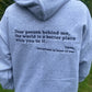 Embroidered 'Dear Person Behind Me' Hoodie or Crew Neck Long Sleeve, Classic fit, Unisex, Adult