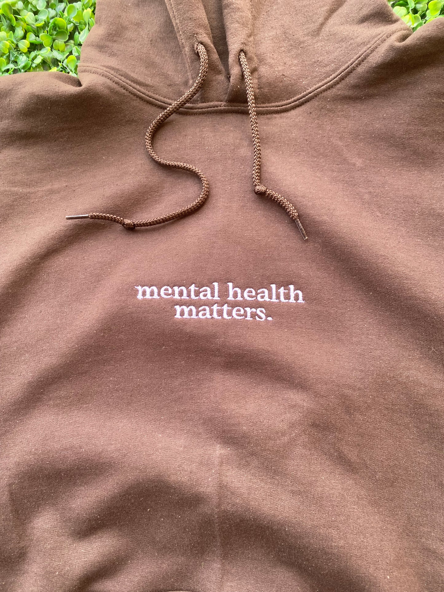 Embroidered 'Mental health matters' Hoodie or Crew Neck, Long Sleeve, Classic fit, Unisex, Adult